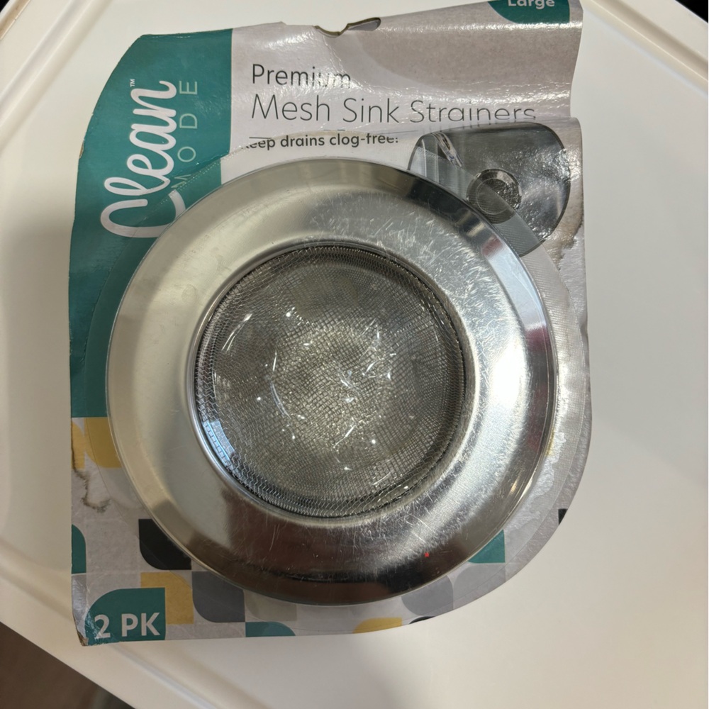 2 Pack Premium Mesh Sink Strainer. Keeps Drains Clog-Free. Size: Large